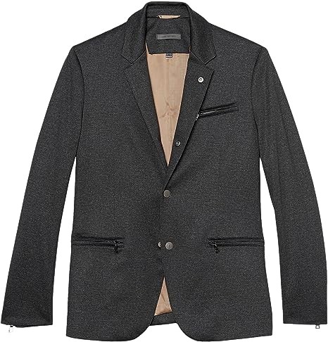 John Varvatos Men's Bryson Snap + Zipper Detail Soft Jacket
