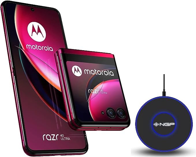 MOTOROLA RAZR 40 Ultra 5G Dual 512GB 12GB RAM unlocked (GSM only | no CDMA - incompatible with Verizon/Sprint) worldwide, includes NGP wireless charger - red